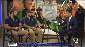 Seawolves celebrate rugby title with trophy in-studio on "Q It Up Sports"