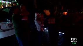 Reindeer fire engine collects gifts for children in need