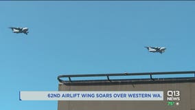 Air Force flyover honors frontline workers in Western Washington
