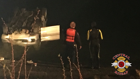 Driver dies after car lands upside-down in water near Bremerton