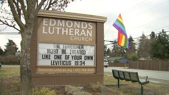 LGBT pride flag stolen from Edmonds church, again