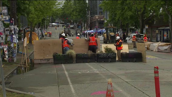 Is the 'CHOP' here to stay? City adds concrete barriers to Seattle's occupied protest zone