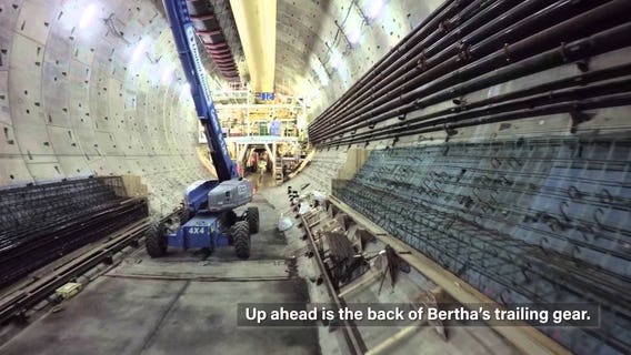 Seattle's tunneling machine Bertha is halfway through project