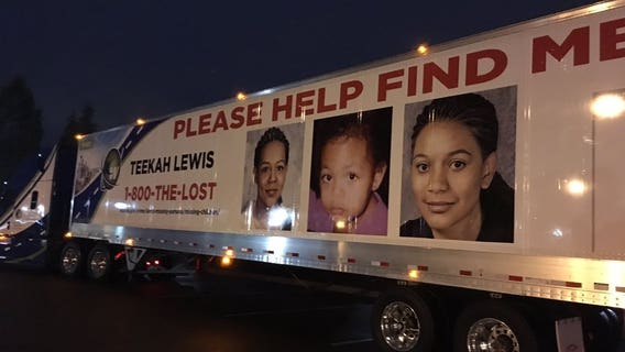 20 years later, truck displays a renewed push to find Teekah Lewis