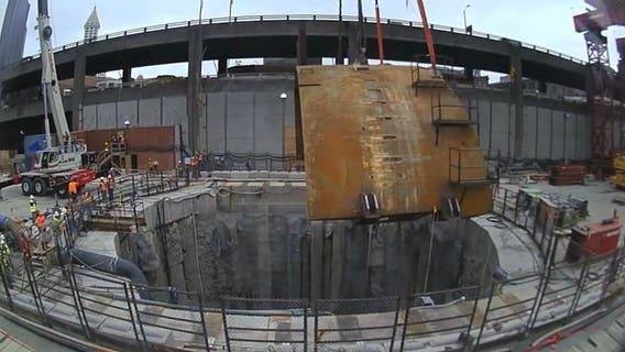 WATCH: Time-lapse video of part of Bertha being hauled to the surface