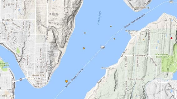 Weak earthquake near Bremerton triggers at least 6 aftershocks