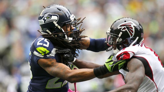 Quidditch or football? Richard Sherman dressed up as Harry Potter today