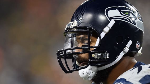 As promised, Michael Bennett sits during national anthem again