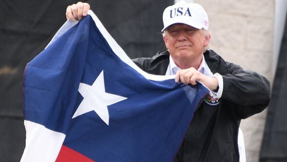 Trump offers Texans in-person reassurances on storm recovery