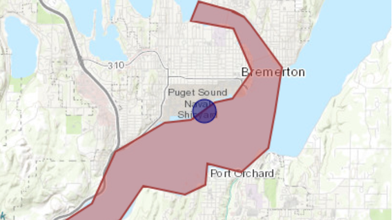 Naval Base Kitsap spills 80,000 gallons of sewage into Puget Sound; 'no contact' advisory issued