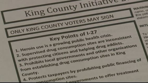 A measure to ban drug consumption sites for addicts may be going on ballot