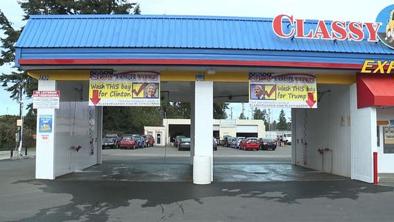 Trump or Clinton. Which wash bay will you use?
