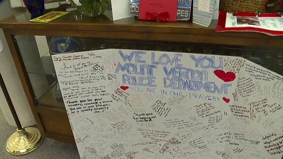 Community shows love for injured Mount Vernon police officer, still in 'bad shape' but improving