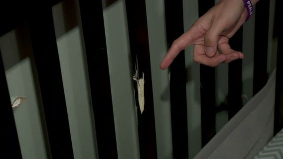 Crib stops stray bullet from hitting sleeping baby