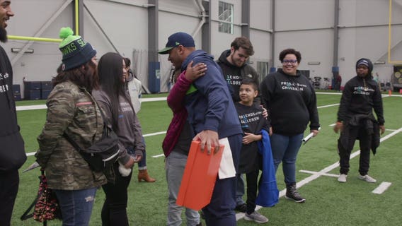 Russell Wilson supports and inspires local kids to achieve their dreams