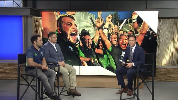 Seawolves coaching staff, Kees Lensing and Phil Mack, in-studio on "Q It Up Sports"