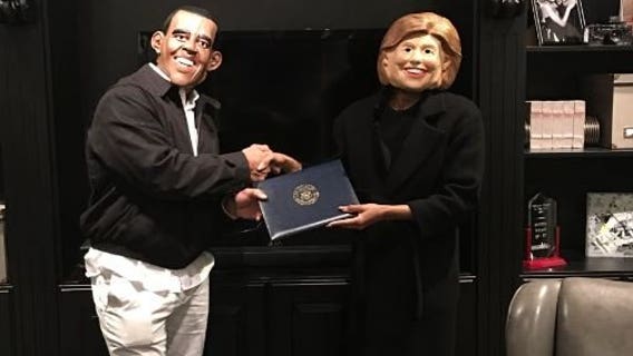 Russell Wilson and Ciara's political Halloween costumes