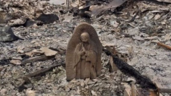 Fire destroys home during Harvey -- but a Virgin Mary statue survived