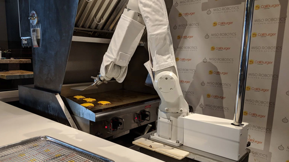 Burger-flipping robot Flippy starts work at CaliBurger fast food chain
