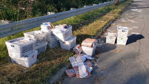 Postal worker quits, boxes of mail found dumped on side of New Jersey road