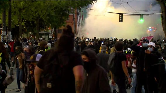 Seattle protest declared a riot hours after curfew begins