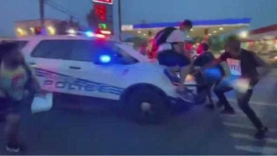 Video shows Detroit police cruiser plowing into demonstrators during Sunday night protest
