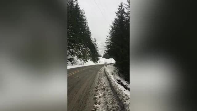 Video shows SR 20 avalanche in motion