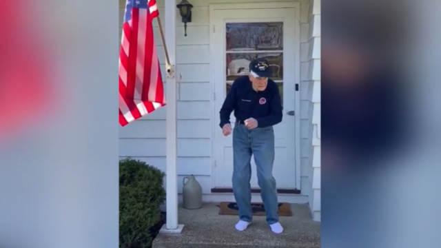 ‘Dancing Chuck’, 97-year-old WWII veteran, busts a move to Justin Timberlake while in quarantine