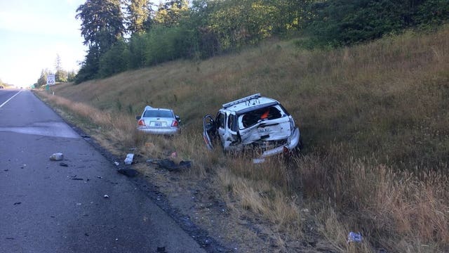 DUI drive crashes into state trooper parked on side of road