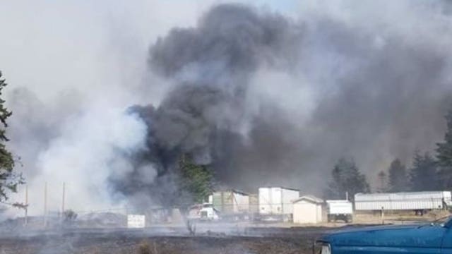 400-acre Thurston County wildfire contained; 4 homes, 1 business, 2 barns lost
