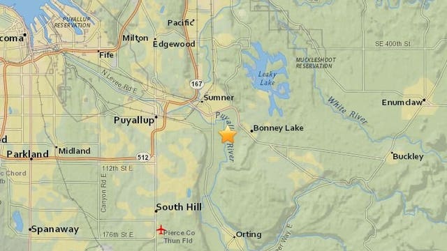Small earthquake rattles Bonney Lake Sunday