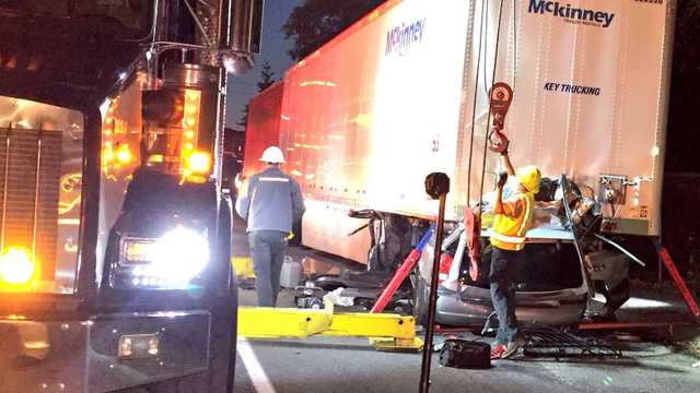 3 teens killed, 1 hurt after car slams into semi parked near Alderwood Mall; identities released