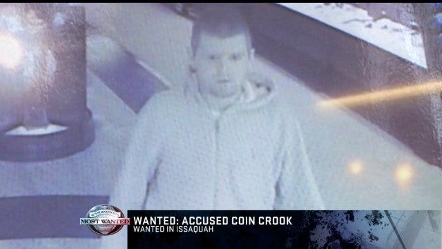 Coin crook: Swiped from owner after he turns his back for just a moment