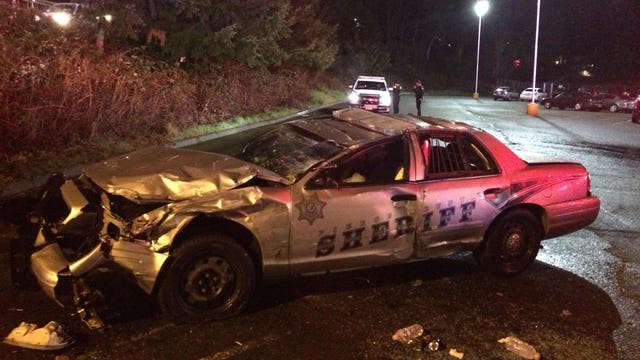 Suspected drunk driver crashes into Pierce County deputy