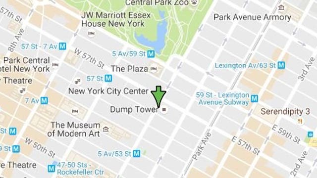 Trump Tower has been renamed ‘Dump Tower’ on Google Maps