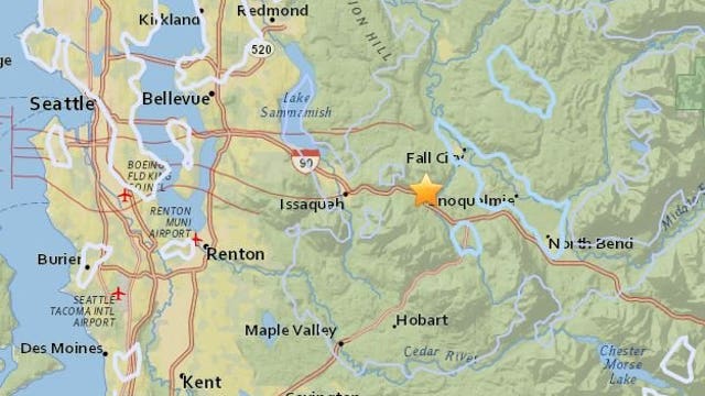 2.8 magnitude earthquake shakes Fall City
