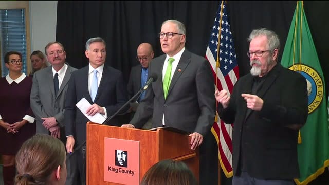 Gov. Inslee bans large gatherings in King, Pierce and Snohomish counties