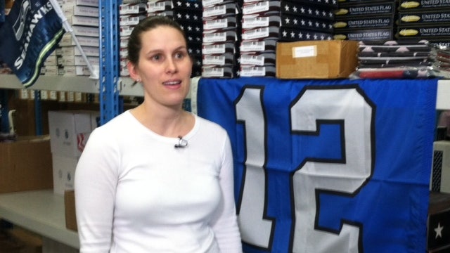 Tacoma warehouse selling Seahawks flags swamped with business