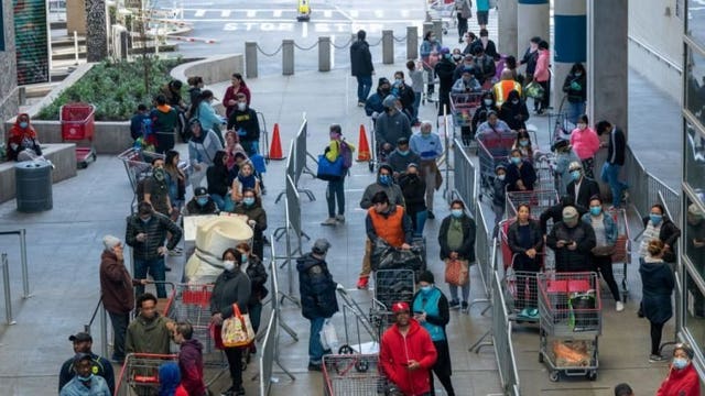 Store workers become enforcers of social distancing rules