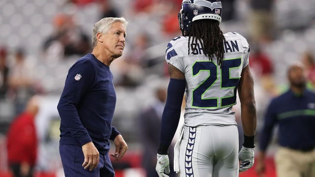 Carroll says Seahawks have had talks about trading Sherman, but 'I don't see anything happening'