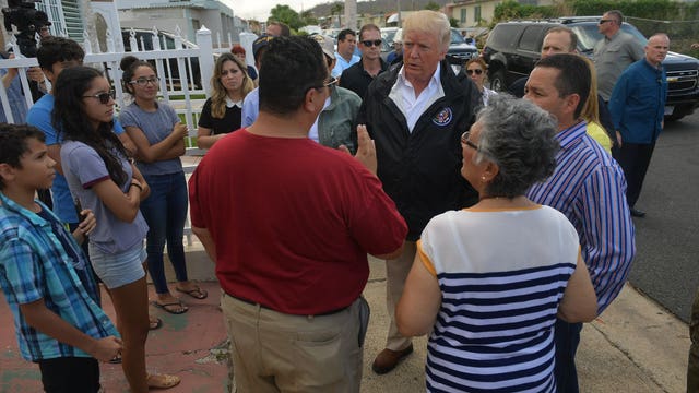 Trump praises administration's relief effort in Puerto Rico