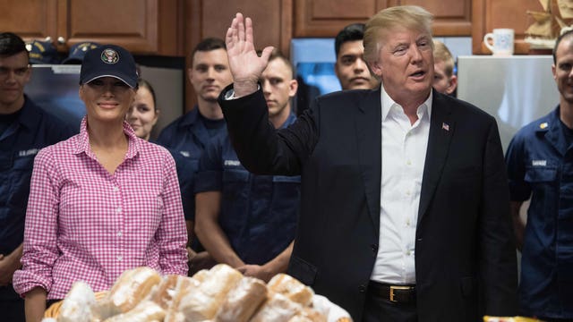 Trump tells troops 'We're winning' against foes