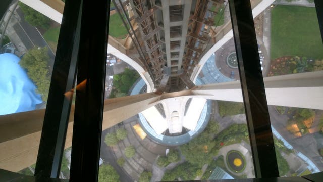 Space Needle unveils world's first rotating glass floor