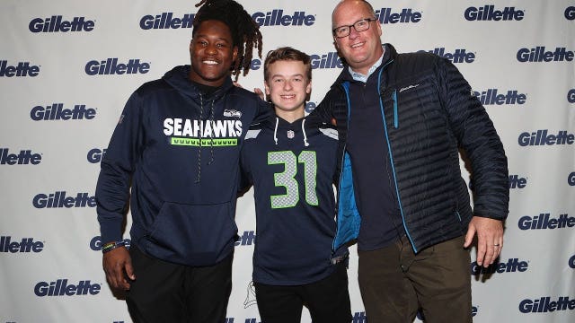 Seahawks' Shaquem Griffin meets, motivates local sons and dads to overcome their challenges