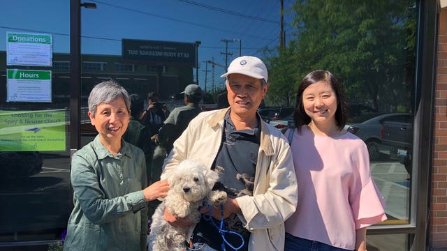 Dog that ran entire length of the 520 bridge reunited with family