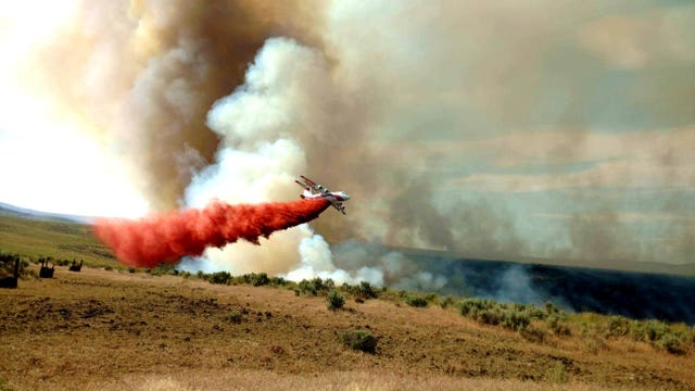 Wildfire in central Washington grasslands grows to 74 square miles