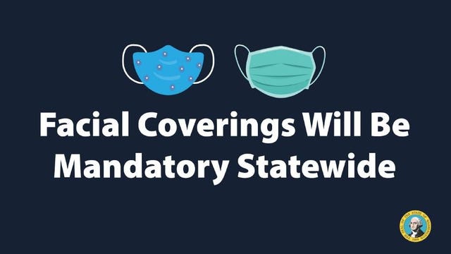 Face masks become mandatory in Washington state starting Friday, Inslee says