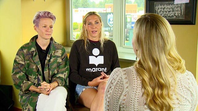 Megan Rapinoe and Allie Long talk World Cup victory, fight for equality in women's soccer