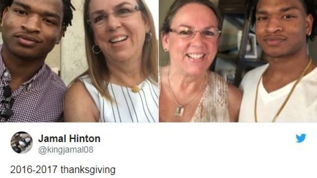 Grandma who accidentally invited stranger to Thanksgiving dinner makes it a tradition