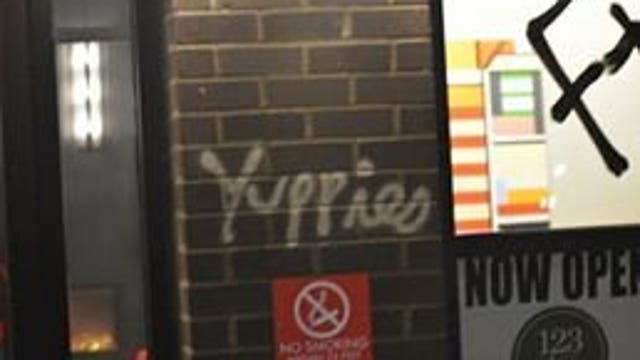 Vandals strike in downtown Olympia the night after May Day